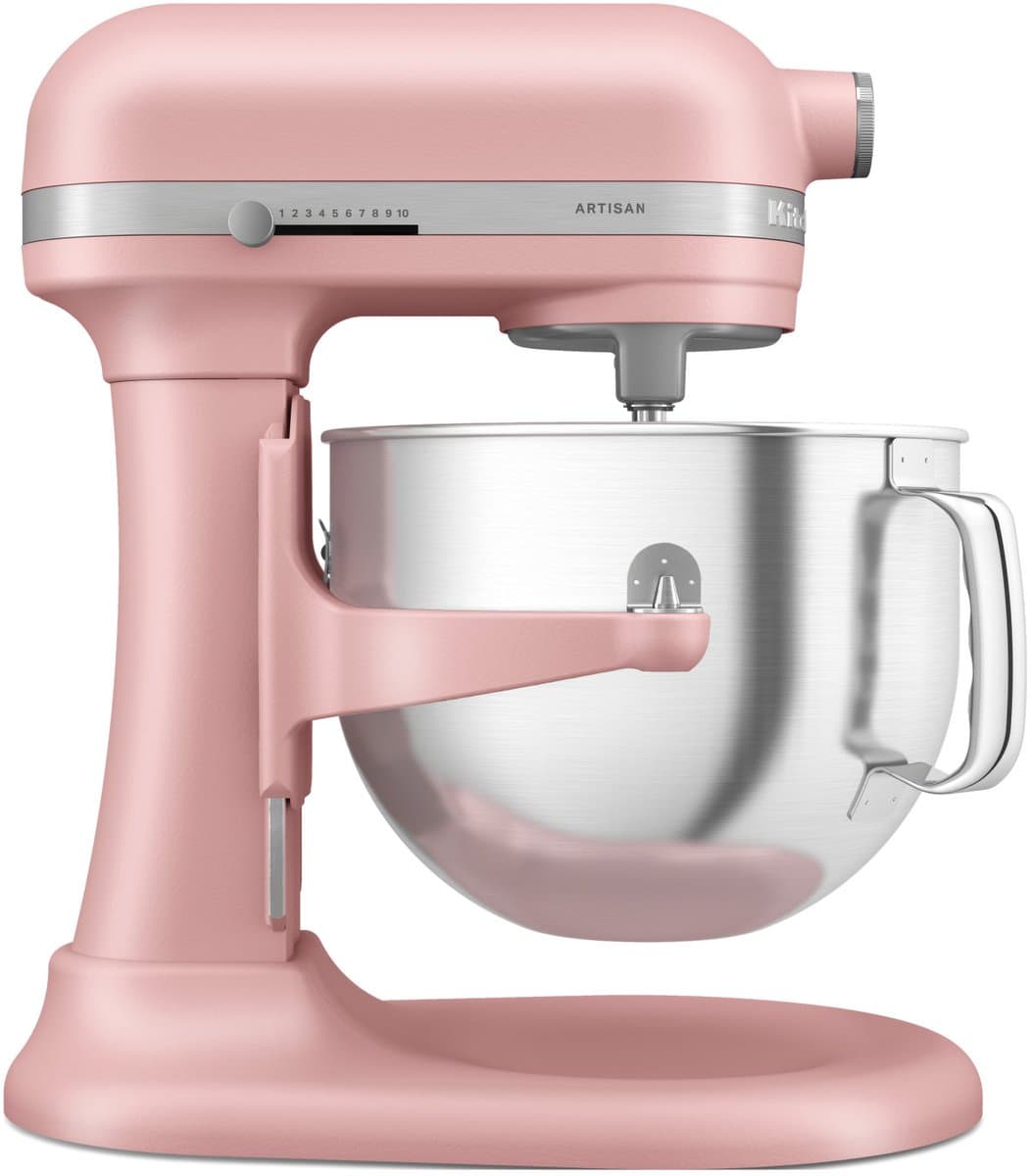 KitchenAid keukenmachine - Artisan - In hoogte verstelbare kom - 375 W - 11 snelheden - 3 RVS accessoires - 6,6L - Roze — afbeelding 1