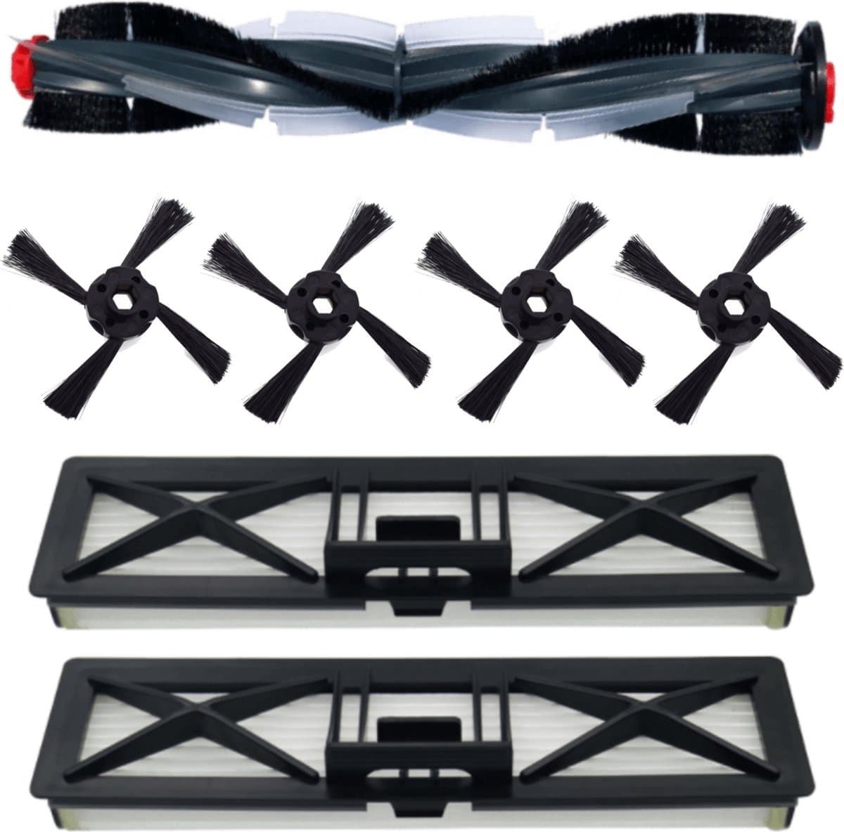 7stuks - geschikt voor Neato Botvac D Series D7 - D75 - D3 - D4 - D5 - D6 - D8 - D80 - D85 Robot Vacuum Cleaner - Accessories Kit 1 Main Brush - 4 Side Brush - 2 Ultra Performance Filter - vervanging onderdelen — afbeelding 1