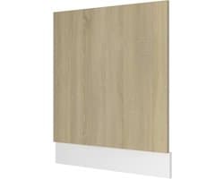 Vaatwasserpaneel - Frontpaneel Vaatwasser - Keuken Integratie - Eenvoudig te Reinigen - 595x3x67 cm - Sonoma Eiken
