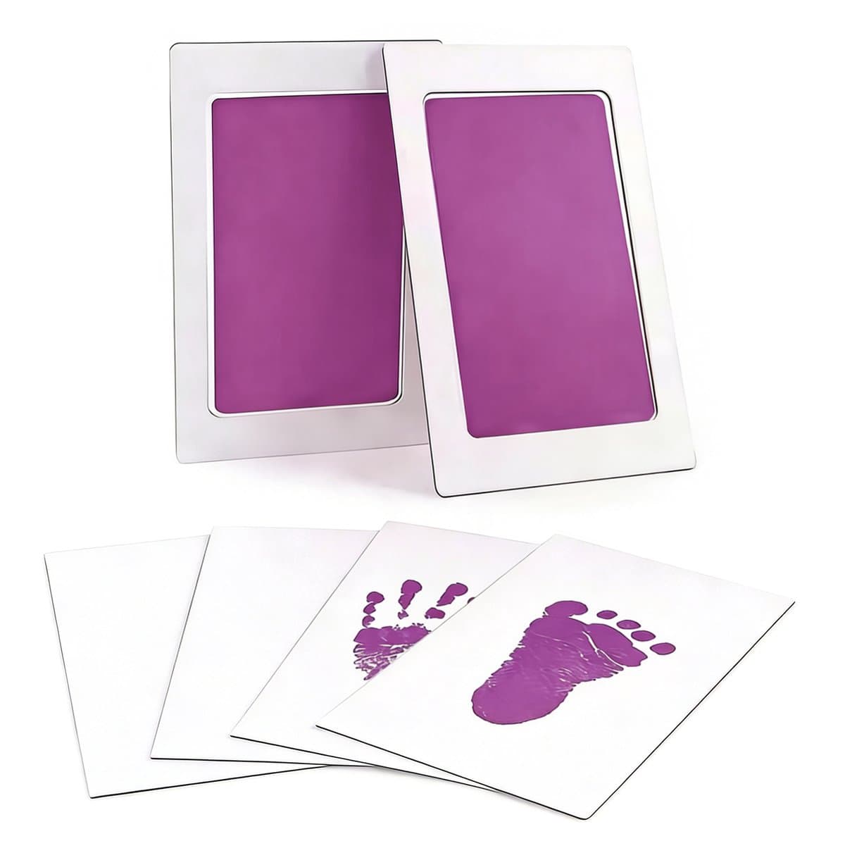 2 stuks Baby Handprint en Footprint Kit, Baby Handprint Inktpads met Clean-Touch, Inkless Print Kit Veilig Niet-giftig voor Baby Voeten en Handen, Pet Paw, Ritueel voor pasgeborenen, hand- en voetafdrukken van de baby, 6*9.5cm — afbeelding 1