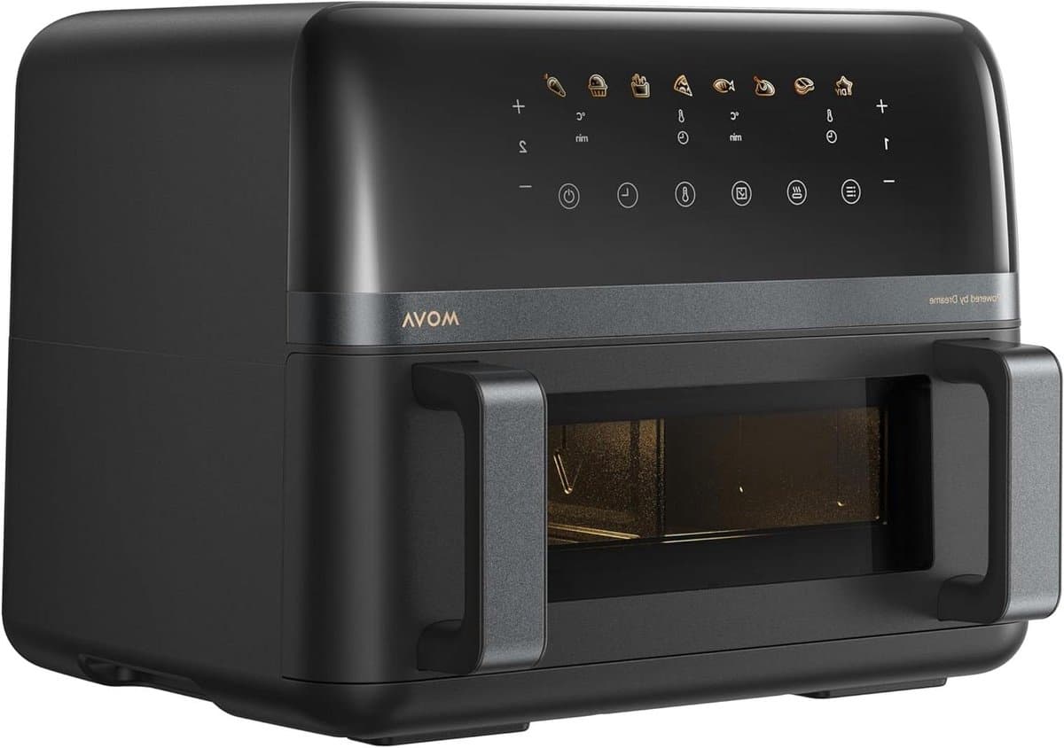 Heteluchtfriteuse - Airfryer Oven - Twee Gerechten Tegelijk - Dubbele Zone Koken - 9 Liter Capaciteit - Zwart — afbeelding 1