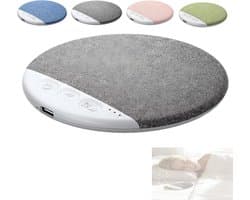 "Slaapkussenluidspreker -Bluetooth-luidspreker voor onder het kussen - Plat Design met Stereobas - Witte Ruis - slaaphulpmiddel - met rustgevende geluiden en slaaptimer - voor zijslapers - voor Volwassenen & Kinderen - grijs - 10*10cm "