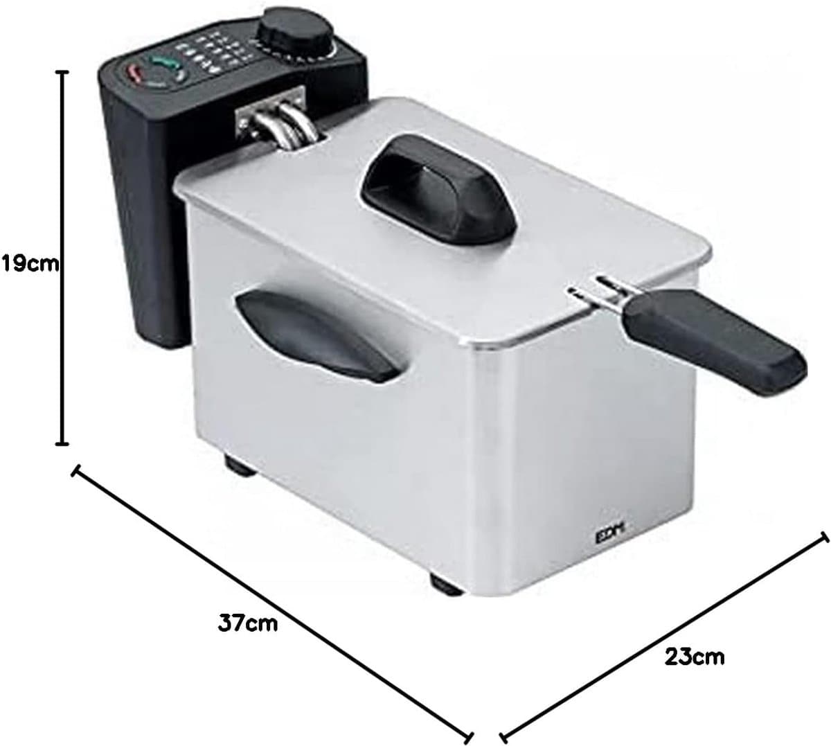 Friteuse Roestvrij Staal - Compact Frituurapparaat - Snelle Snacks Maken - Ruim 25 Liter - 2000 Watt Vermogen — afbeelding 1