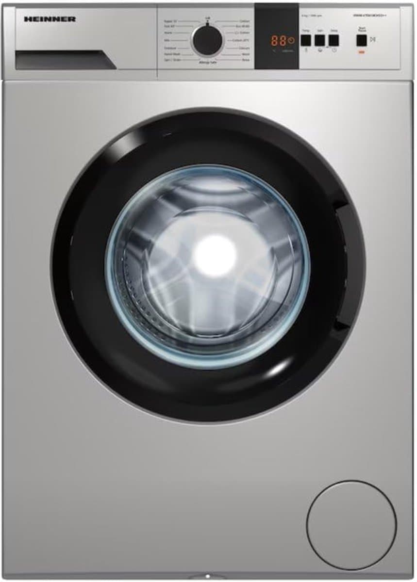 Voorlader Wasmachine - Compacte Wasmachine - Huishoudelijk Gebruik - 15 Wasprogramma's - 49x60x85 cm - Zilver — afbeelding 1