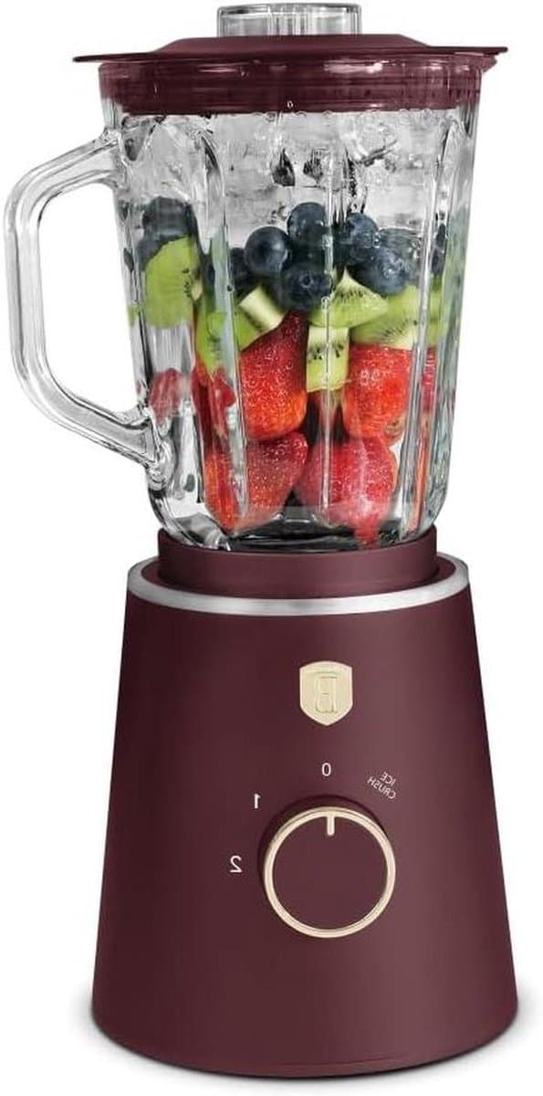 Standmixer - Keukenmachine - Smoothies Maken - Glazen Reservoir - 15 L - Mat Bordeauxrood — afbeelding 1
