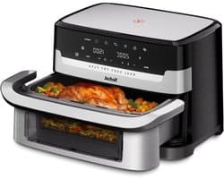 Heteluchtfriteuse - Airfryer - Grote maaltijden bereiden - Dubbele zone of GiantZone - 9 Liter - Zwart