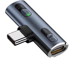 USB-C naar 3.5mm Audio Adapter met 100W PD Snelladen - DAC AUX HiFi Geluid