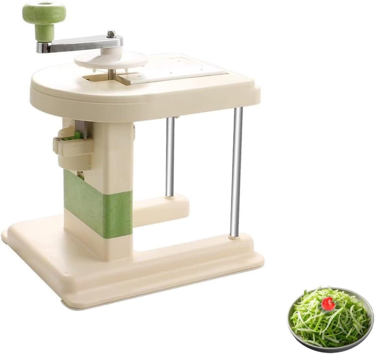 Koolversnipperaar Groentesnijder - Keukenmolen Hakker - Salade Bereiden - Snelle Handmatige Bediening - 5kg Per 5 Min - Wit — afbeelding 1
