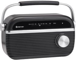 Denver FM Radio Retro - Noodradio / Noodpakket - Werkt op batterij of netstroom - Keukenradio - Draagbare Radio - TRB67B
