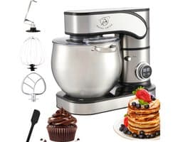 Keukenmachine 12L – Mixer met Mengkom RVS – Planetaire Mixer 2000W – Deegkneder – Keukenmixer met Garde & Klopper – Royal Swiss®