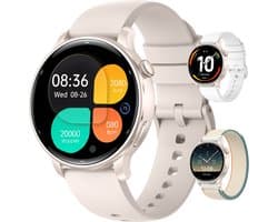 SAMMIT Smartwatch Dames Roze S3 - Slaapmonitor - Met Stappenteller & GPS - Geschikt voor IOS en Android - AMOLED - Met 3 Bandjes