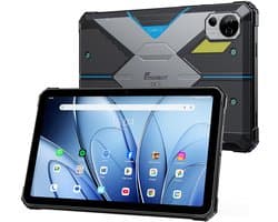 FOSSiBOT DT3 5G robuuste tablet, Android 15, 10,4 inch 1200x2000 scherm, 12 GB RAM 256 GB ROM, WiFi 6, 21560 mAh batterij met 66W snelladen, 64 MP + 32 MP camera, LED-zaklamp, NFC.