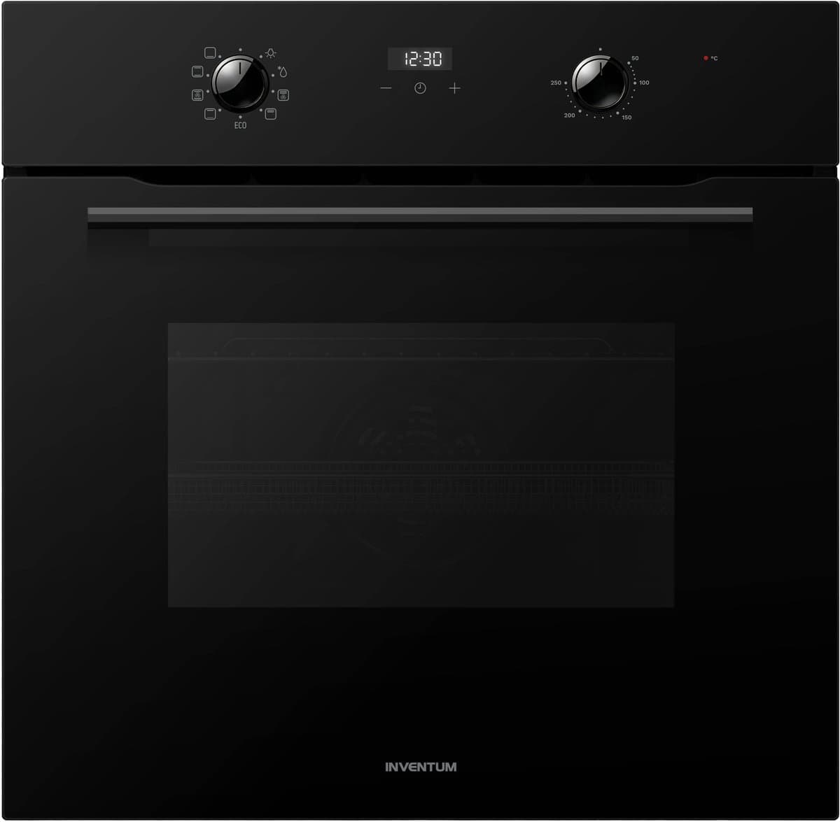 Inventum IOH6070GK Inbouwoven - 70L - Hetelucht/Airfry & Grill - 60cm - 50-250°C - 8 standen - Zwart — afbeelding 1