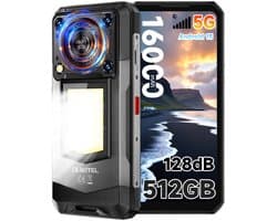 OUKITEL WP56 Robuuste Smartphone - 5G LET - 36GB RAM - 512GB ROM - 16000 mAh - Android 15 - 6,8 inch - 108MP Camera - IP68/IP69K Outdoor Telefoon - Zwart