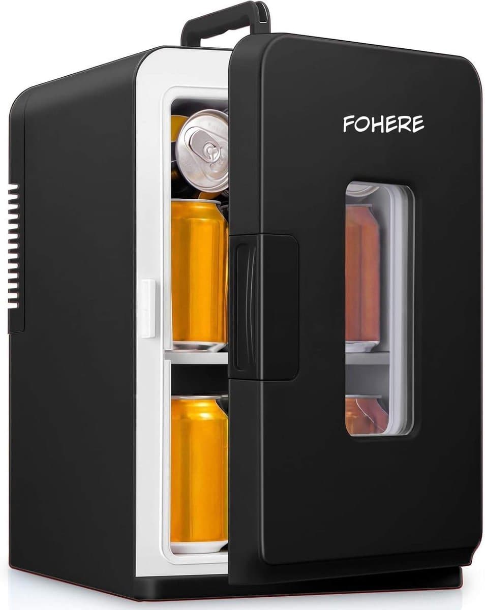 Kavo® Minibar - 15L Capaciteit - Mini Koelkast - Draagbare Koelkast - Zwart - 45cm x 25cm x 31cm — afbeelding 1