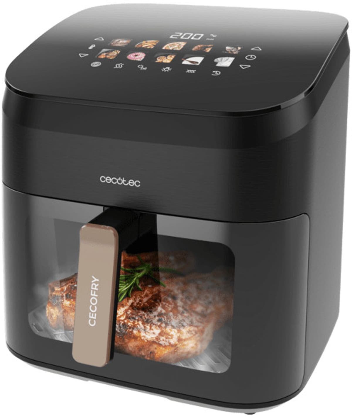 Cecotec Freidora de Aire sin Aceite - 8,5L - Plancha - Grill - Doble Resistencia - Ahumador Integrado - Air Fryer CecofryGrill — afbeelding 1
