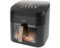 Cecotec Freidora de Aire sin Aceite - 8,5L - Plancha - Grill - Doble Resistencia - Ahumador Integrado - Air Fryer CecofryGrill