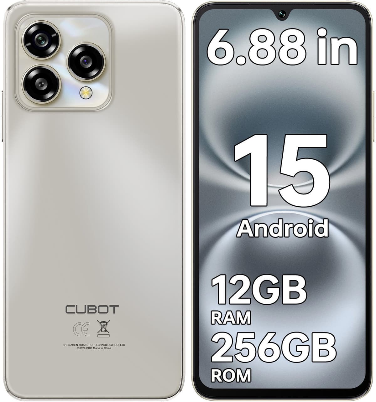 CUBOT A40 4G Smartphone 12GB RAM-256GB ROM-6,88" 120Hz HD 48MP-5100mAh-Android15 — afbeelding 1