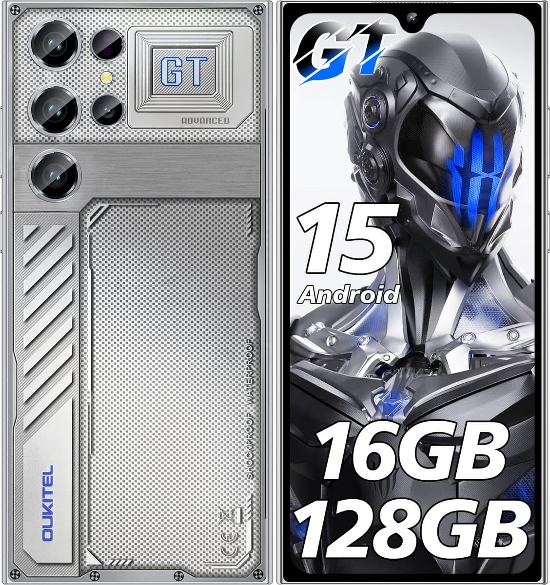 OUKITEL C61GT Smartphone 6.88 inch 90HZ HD-16GB RAM-128GB ROM-5150mAh-Android15-4G — afbeelding 1