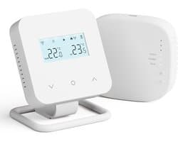 Slimme thermostaat voor gasboiler en waterverwarming, draadloze thermostaat en ontvanger voor centrale verwarming, programmeerbare kamerthermostaat, compatibel met APP en