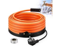 Verwarmingskabel met thermostaat, 8 m, 25 W/m, zelfregulerend