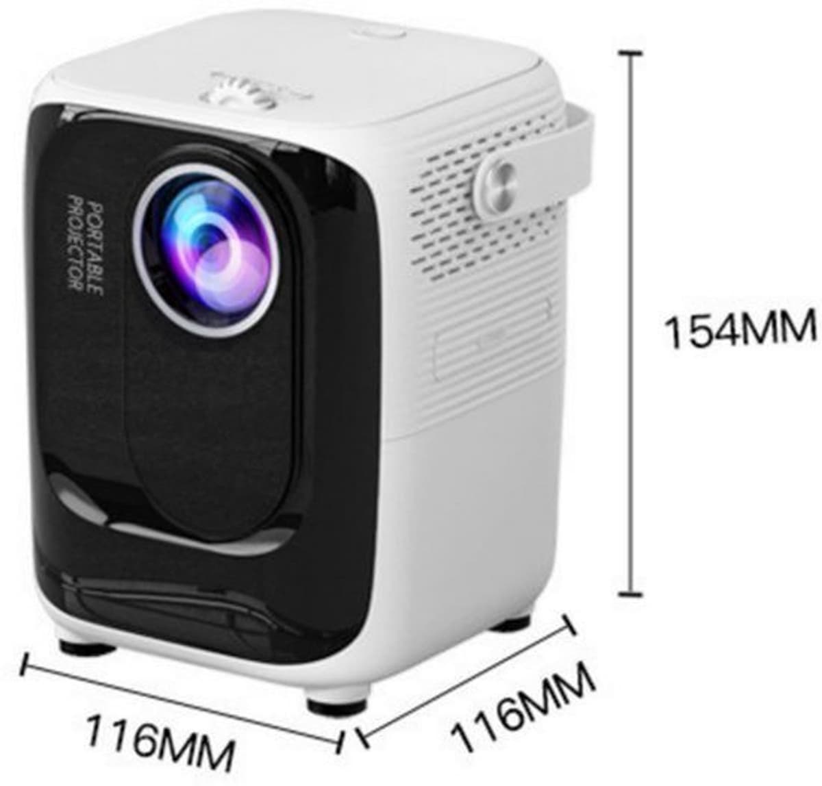 Beamer - 4K Ondersteuning - 1080P Resolutie - Bluetooth - WiFi - Trapeziumcorrectie - Zwart — afbeelding 1