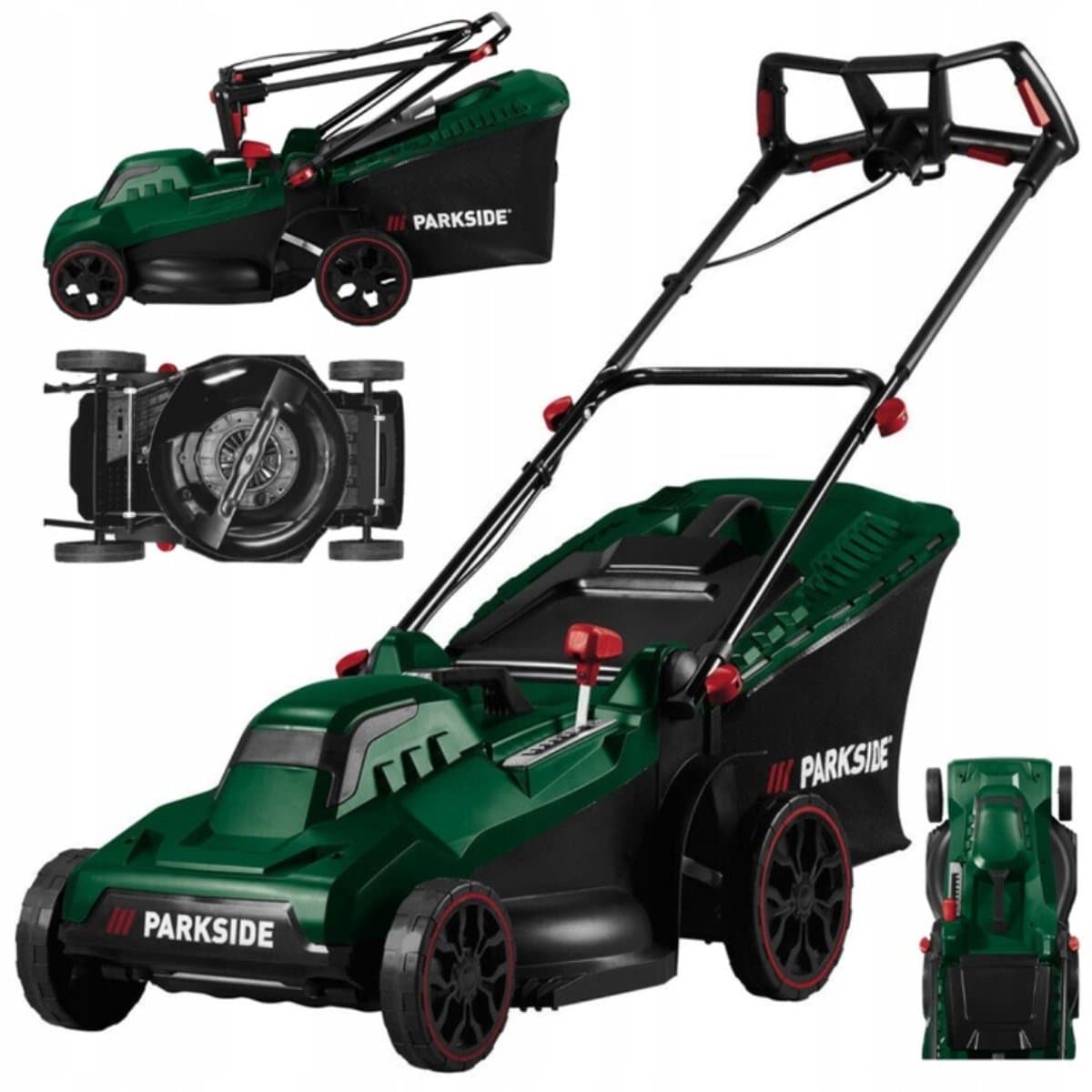 Parkside Elektrische Grasmaaier PRM 1800 C3 – 1800W – 55L Opvangbak – Hoogte Verstelbaar (2–7 cm) – Tuingereedschap voor Gazon — afbeelding 1