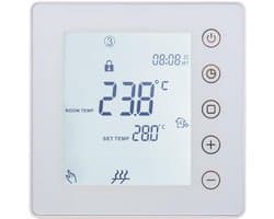 Slimme WiFi Thermostaat met Touchscreen - 7 Dagen Programmeerbaar - Geschikt voor Waterverwarming