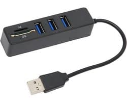 3-poorts draagbare USB-splitter USB 2.0 Hub 480 Mbps