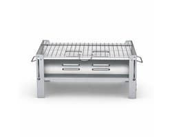 Opvouwbare BBQ 40x30x31CM - Houtskool Barbecue - Tafelgrill - Draagbare opvouwbare grill met rooster - Portable Vouw Barbecue - Festival BBQ - Camping - Chroom