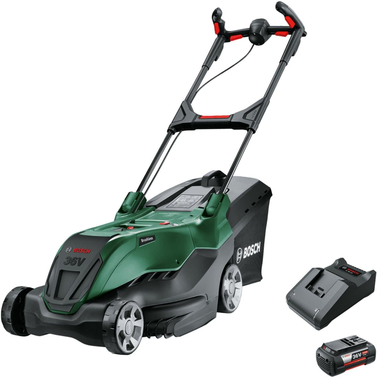 Bosch AdvancedRotak 36V-40-650 - Accu Grasmaaier - Inclusief 1x 36V Li-Ion accu (4.0Ah) - AL 36V-20 Lader - Opvouwbare opvangbak — afbeelding 1