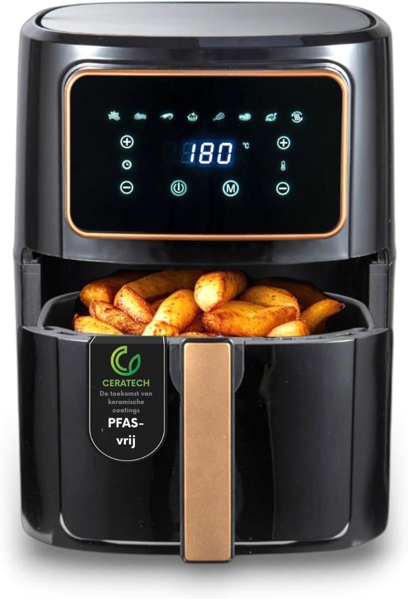Zyrex® Airfryer XXL - Mini-oven - Heteluchtfriteuse - 12L - 12 Programma's- Zwart- 36cm x 40cm x 36cm — afbeelding 1