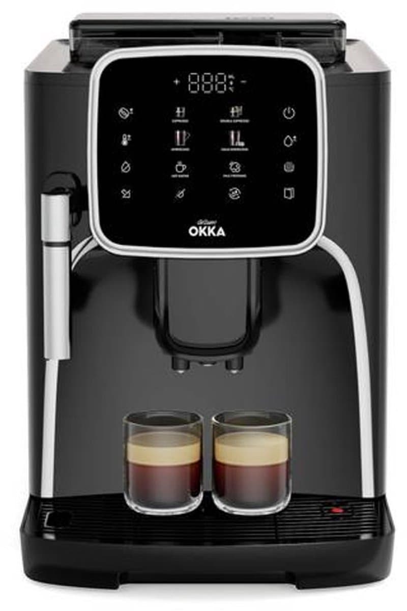 Arzum OKKA Espresso Pro M Automatische Espressomachine OK0030-0500 | Chroom - 11 Koffiepecialiteiten - Touchscreen - Melkopschuimer - Verstelbare temperatuur en maalgraad - 19 bar - Kopjesverwarmer - Automatische reiniging - 1450W — afbeelding 1