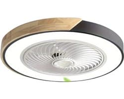 Livano Plafondventilator - Met Verlichting - Plafond Ventilator - Met Lamp - Plafonniere Met Ventilator - Met Licht - Zwart