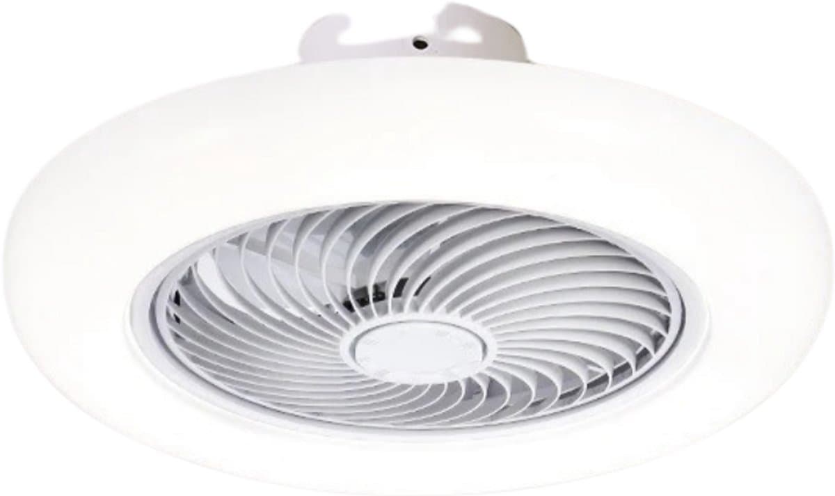 Nivard Plafondventilator - Met Verlichting - Plafond Ventilator - Met Lamp - Plafonniere Met Ventilator - Met Licht - Wit - 45cm — afbeelding 1