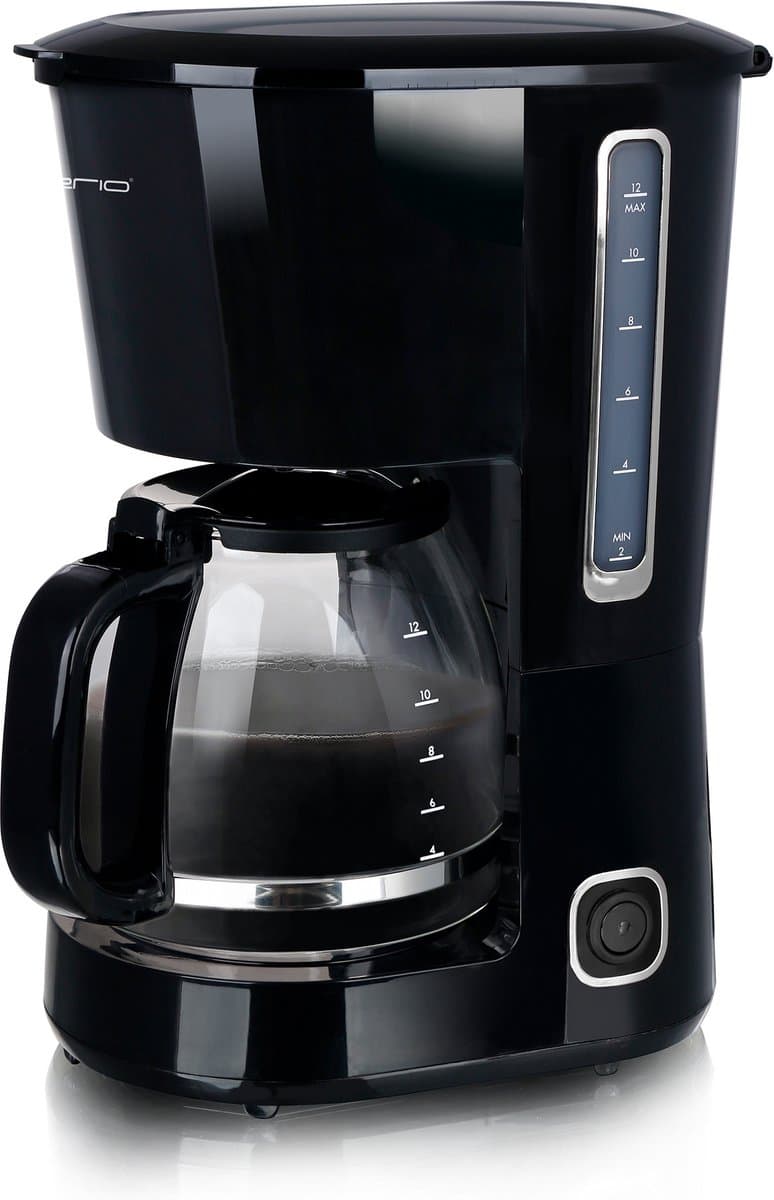 Emerio Koffiezetapparaat met Glazen Kan - 1,5L Filterkoffie - 12 kopjes per keer - Uitneembaar Filter - Non-Drip systeem - 750W - CME-125129.4 Zwart — afbeelding 1