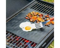 Pack Roestvrijstalen vouwbarbecue voor houtskool en Grillmat voor Oven en Barbecue InnovaGoods