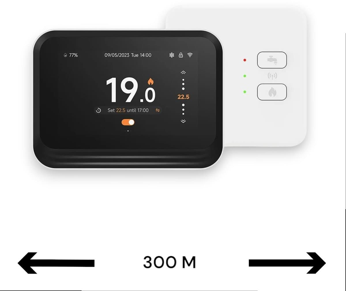 Thermostaat | Wifi | App bediening | Inbouw of opbouw | Hold Temp functie | Holiday modus | Alexa integratie | Zwart — afbeelding 1