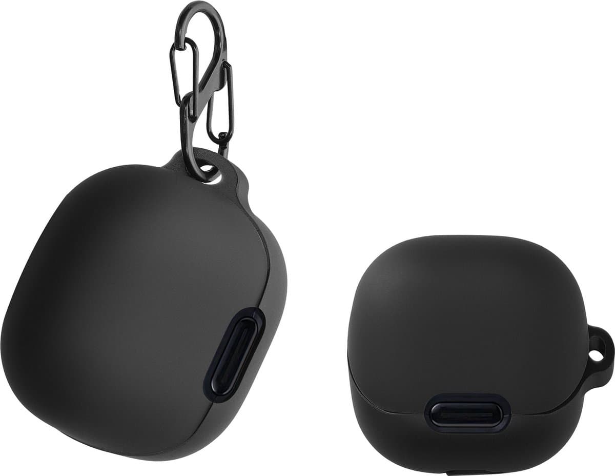 kwmobile Hoes geschikt voor Anker Soundcore Liberty 4 NC - Siliconen cover voor oordopjes in zwart — afbeelding 1