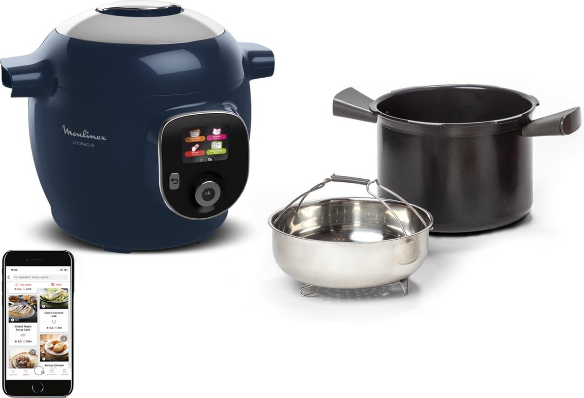 Moulinex Cookeo+ CE851410 - Intelligente Hogedruk Multicooker - 6 programma's - 6L - Blauw — afbeelding 1
