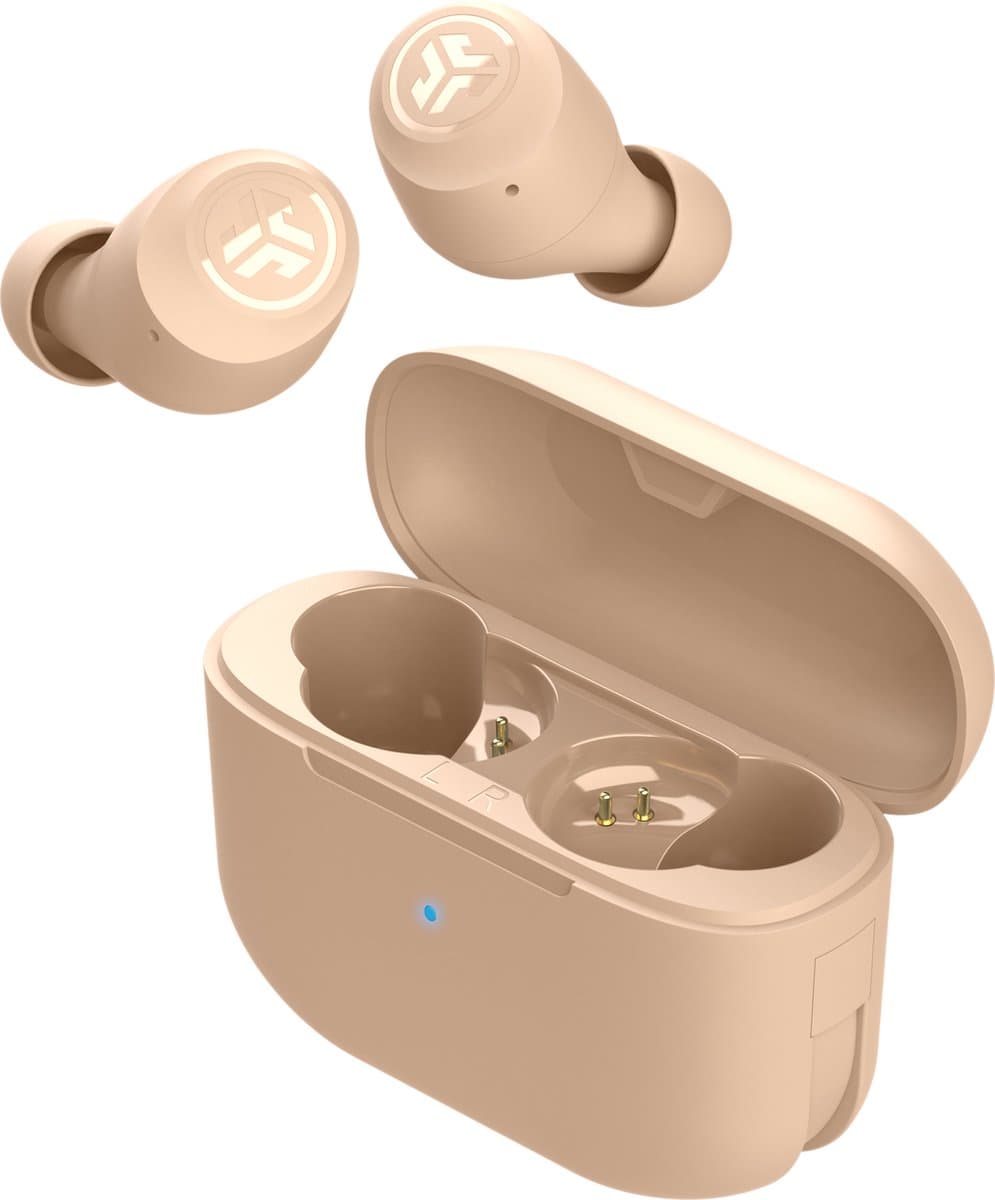 JLab Go POP Tones Bluetooth Oordopjes - Draadloze Oordopjes - Wireless Earbuds - Draadloze Oortjes - 32 uur Speeltijd - EQ Geluidsinstellingen - Bluetooth 5.1 - Oplaadcase met ingebouwde Oplaadkabel – Pantone 474 — afbeelding 1