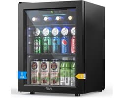 Mini Koelkast - Drankkoeler - Dranken Koelen - Stil en Energiezuinig - 48 Liter - Zwart