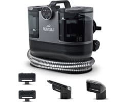 Rovelle 3 in 1 Tapijtreiniger - Vlekkenreiniger - Zetelreiniger - Bank Reiniger - Stoomreiniger Bank - Meubelreiniger - Warm & Koud Stoomsysteem - Voor Tapijt, Bank & Autobekleding - 1200W