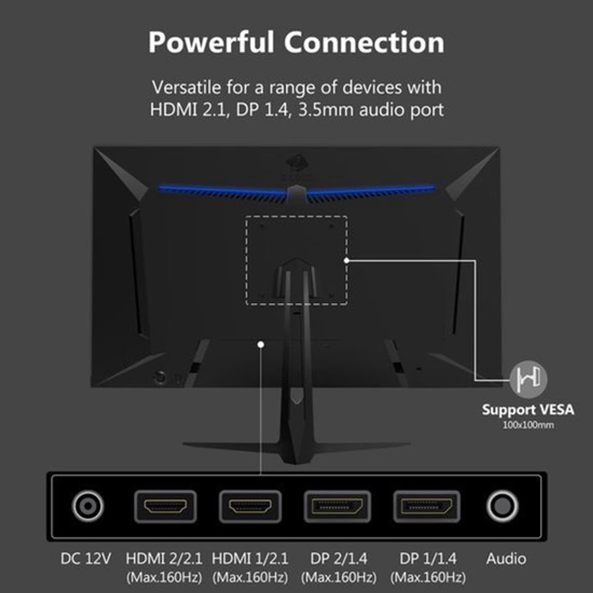 PC Monitor 27 Inch 4K UHD - 160Hz Verversingssnelheid - IPS Paneel - 1ms Reactietijd - Gaming Monitor - Desktop Scherm — afbeelding 1