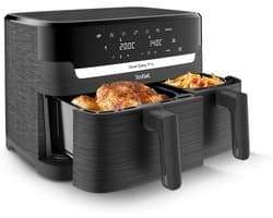 Dubbele Heteluchtfriteuse - Airfryer met 2 manden - Twee gerechten tegelijk - Individuele of gecombineerde zones - 83 Liter inhoud