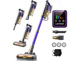 Seastone - Laresar X11 draadloze stofzuiger, 55 kPa / 550 W, 60 min. batterijduur, 2 liter stofreservoir, groene LED-indicator, touchscreen, voor dierenharen, tapijten en harde vloeren