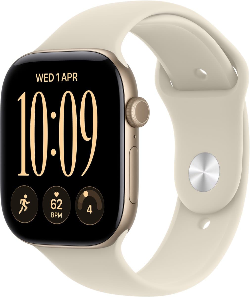 Apple Watch Series 12 Cellular 42mm Goud Sportband S/M — afbeelding 1