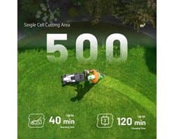 Accu Grasmaaier – Elektrische Gazonmaaier – Draadloze Maaier – Lithium-ion Maaier – Mulchmaaier – 43 cm Maaibreedte – Brushless Motor & 40L Grasopvangbak
