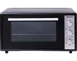 bakeVIA Series 2 - Mini Oven 45 Liter - Hetelucht - Zwart/RVS