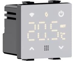 Wifi-thermostaat, programmeerbare module, 2P, 240 V, touch-display met achtergrondverlichting, wit, compatibel met houders